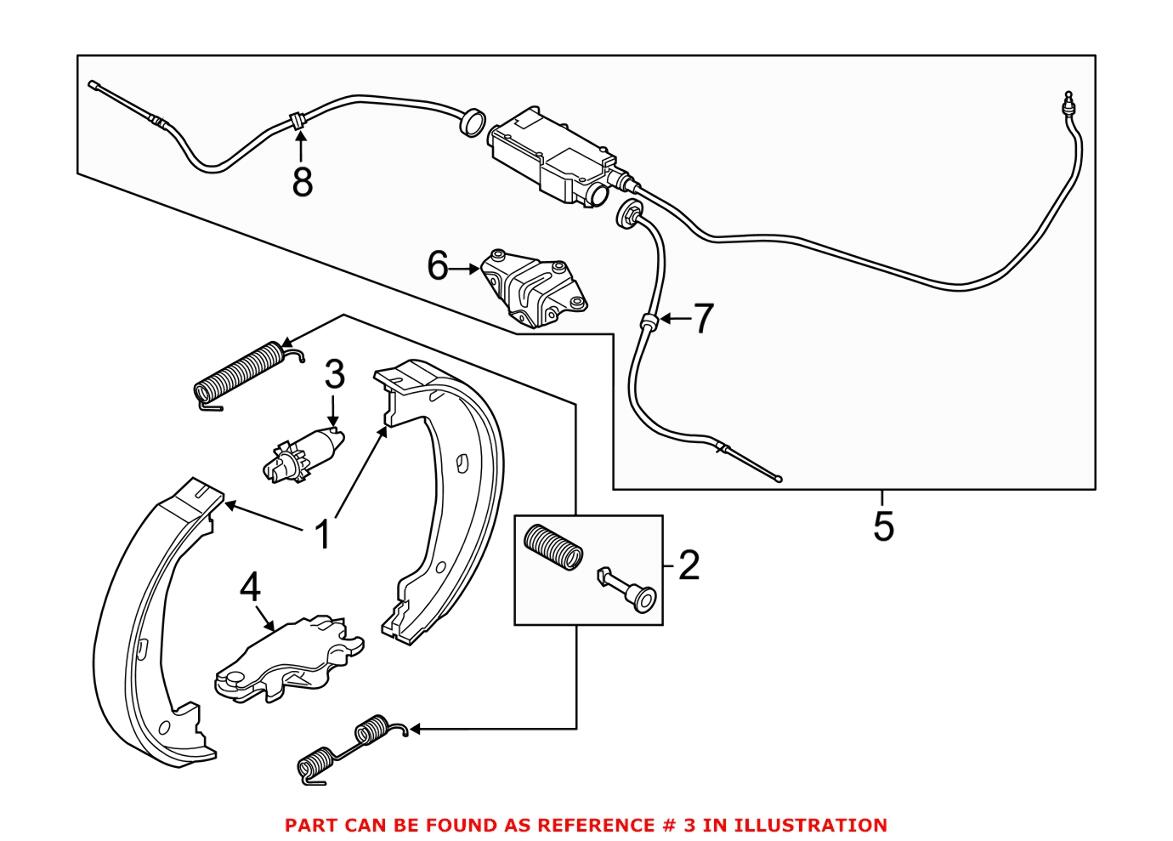 BMW Parking Brake Adjustment Screw 34416851437